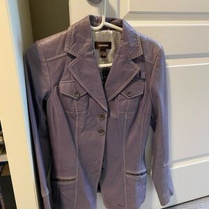 Daniel purple Leather Blazer